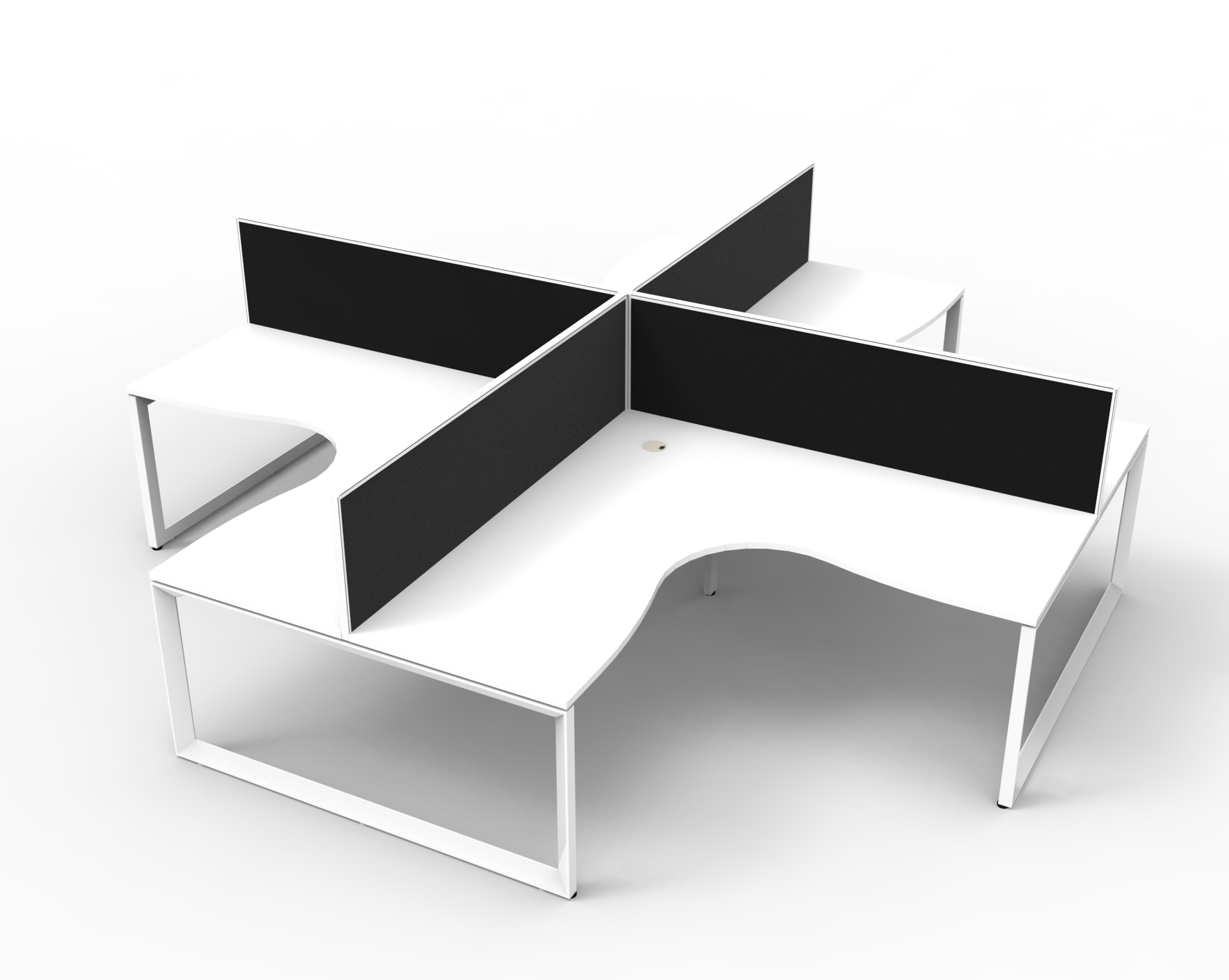 Loop 4 Person Corner Workstation